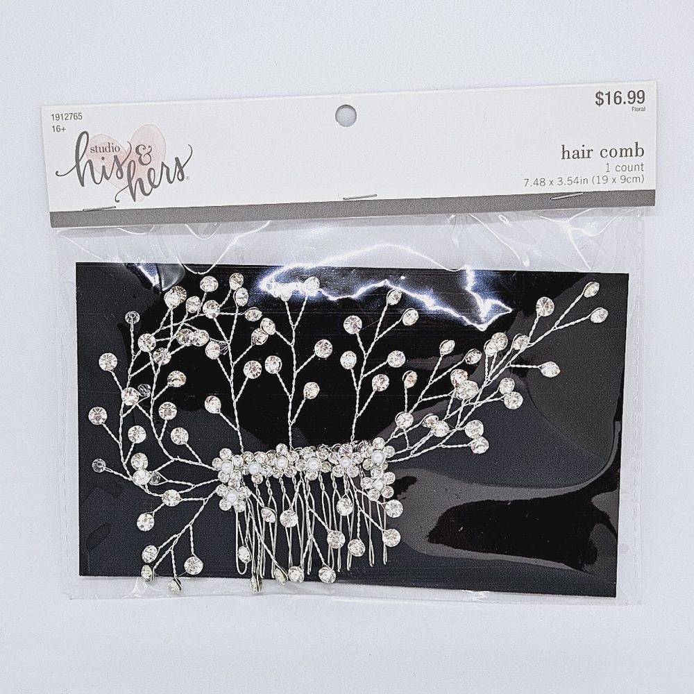 Studio His & Hers - Pearl/Rhinestone Formal Hair Comb